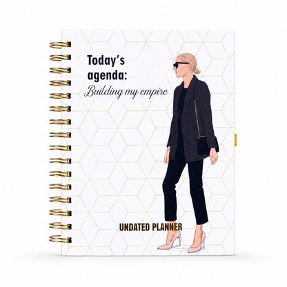 Undated Yearly Planner - Building My Empire + Ultimate Sticker Book