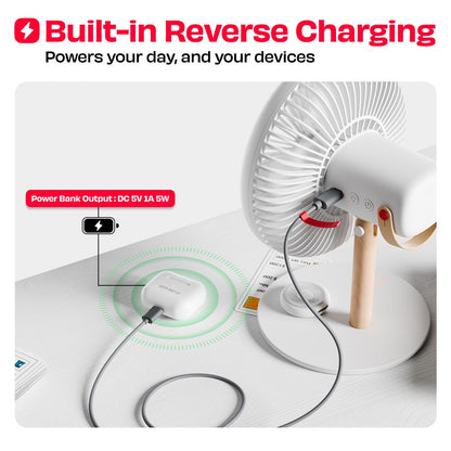 All-day Wireless Rechargeable Table Fan with Mood Light and Magnetic Remote | LĪT [v3]