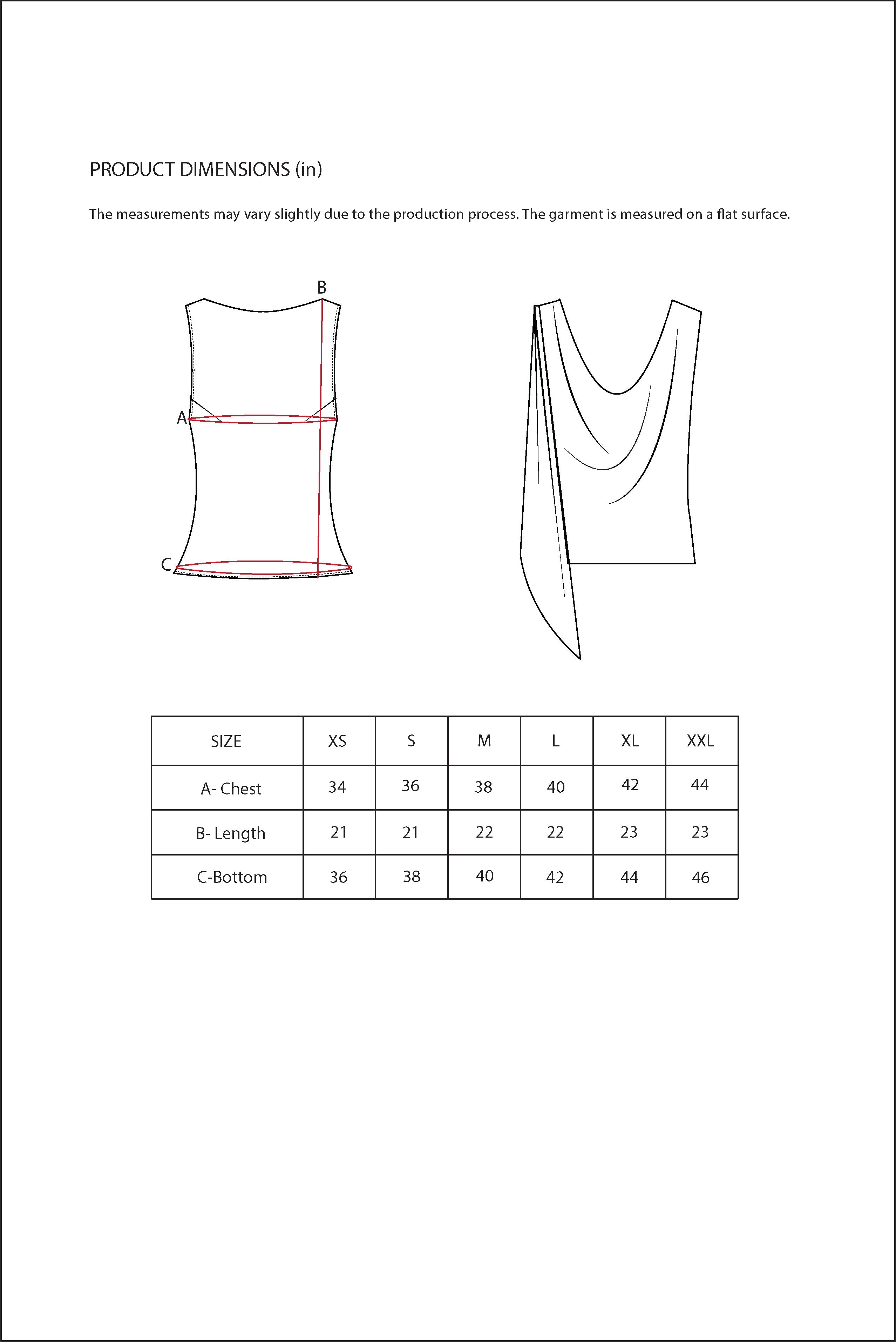 Size Chart for Contemponari-Violet Top-Purple
