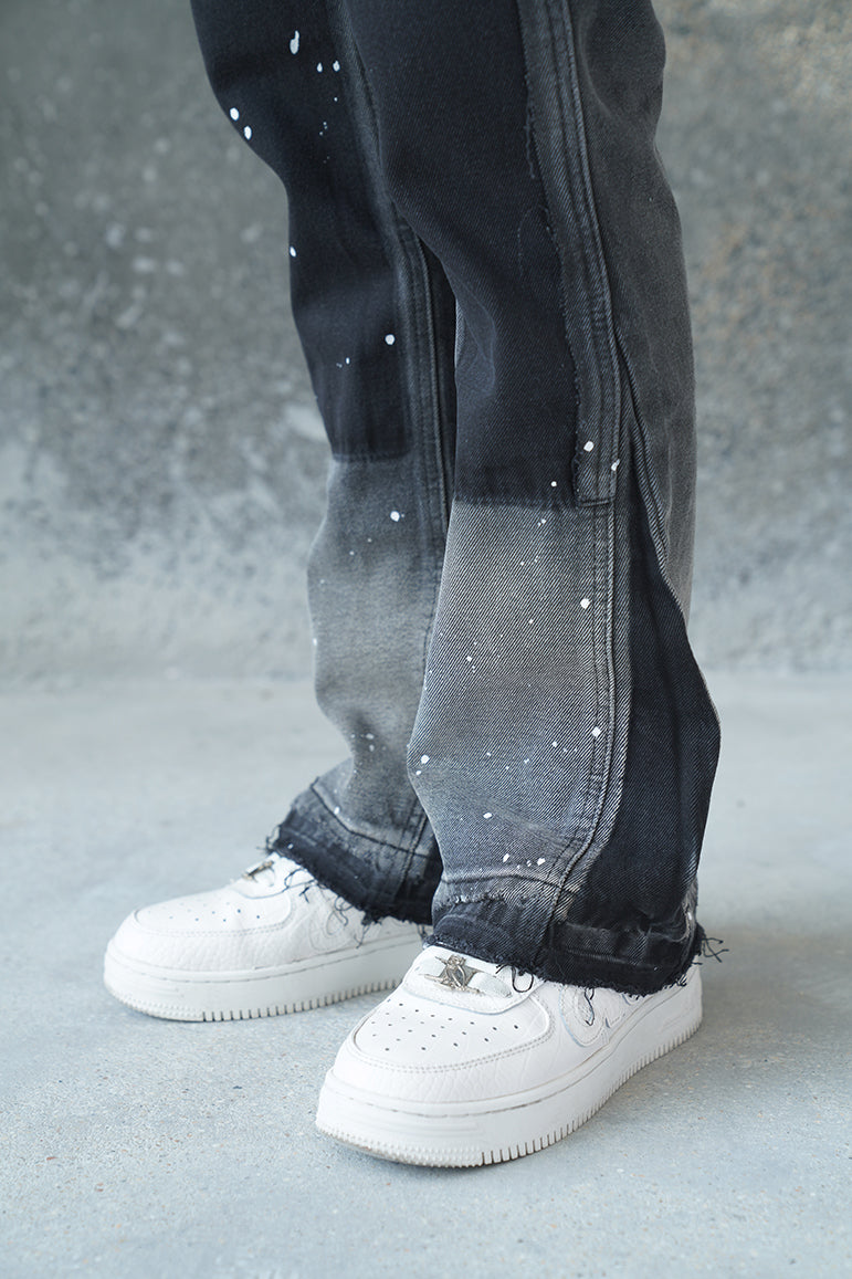 CONTRAST CODE CHARCOAL DUAL CUT VALKYRE JEANS