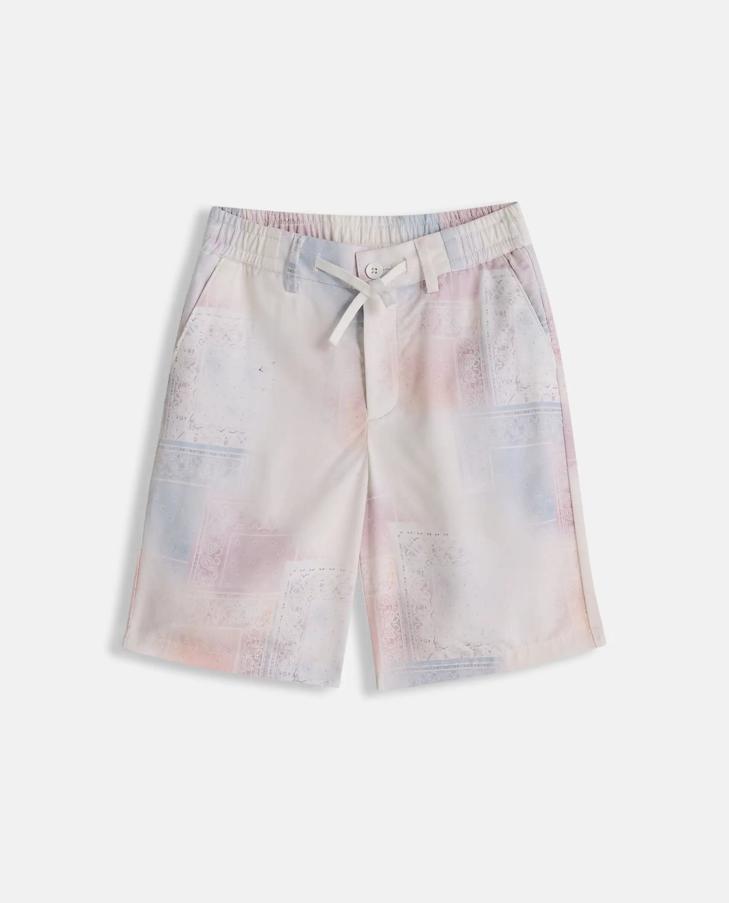 Rare Ones Kids Adrin-B Off White Viscose Rayon Button Closure Regular Fit Shorts