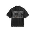 Black Spray Advisory Denim Shirt