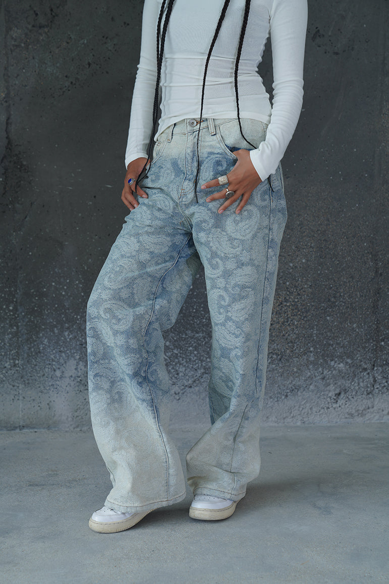 GRADIENT PAISLEY VALKYRE JEANS