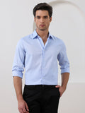 Blue Regular Fit Solid Formal Cotton Non-Iron Shirt for Men (NRUCI)