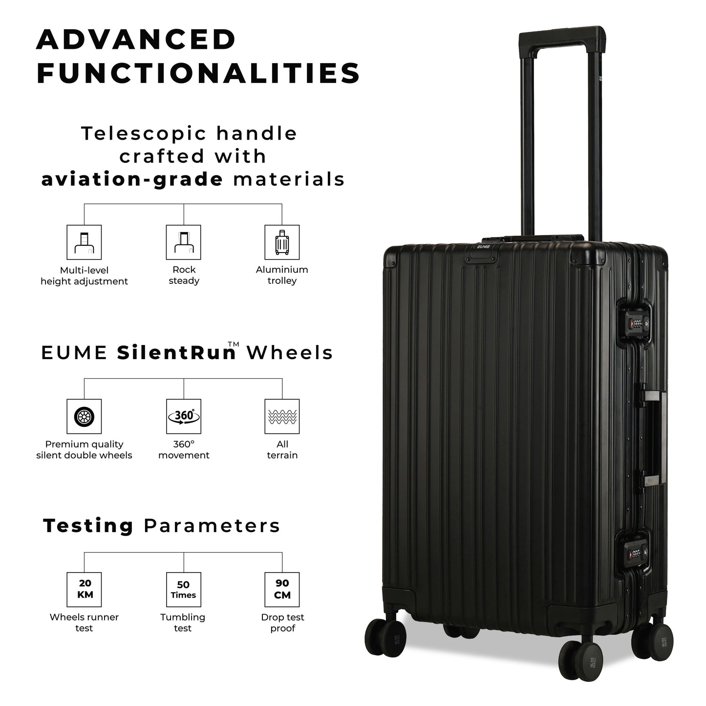 Aluminium Silver Check-In Medium