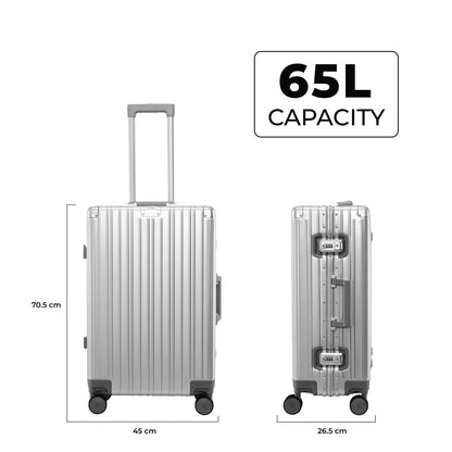 Aluminium Black Check-In Medium