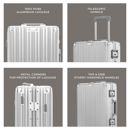 Aluminium Black Check-In Medium