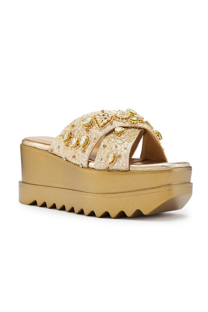 Vintage Vanity Wedge Sandals