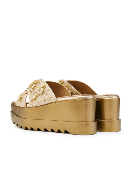 Vintage Vanity Wedge Sandals