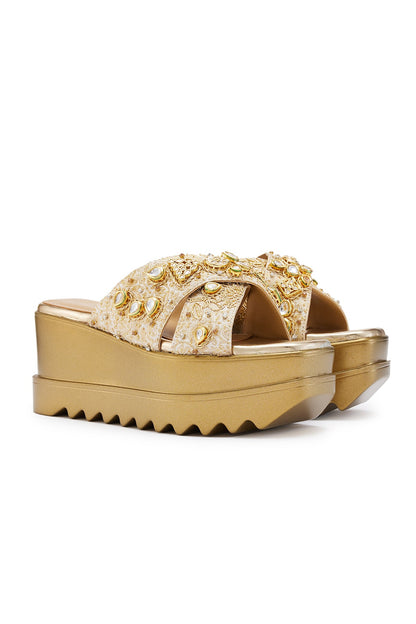 Vintage Vanity Wedge Sandals