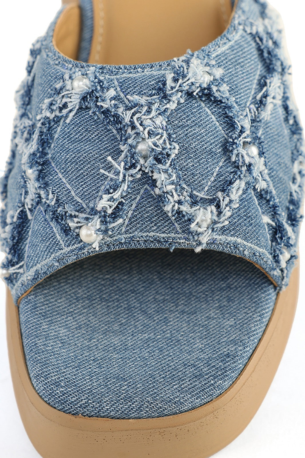 Blue Dahlia Wedge Sandals