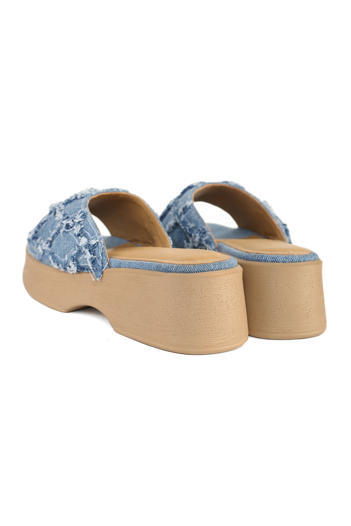 Blue Dahlia Wedge Sandals