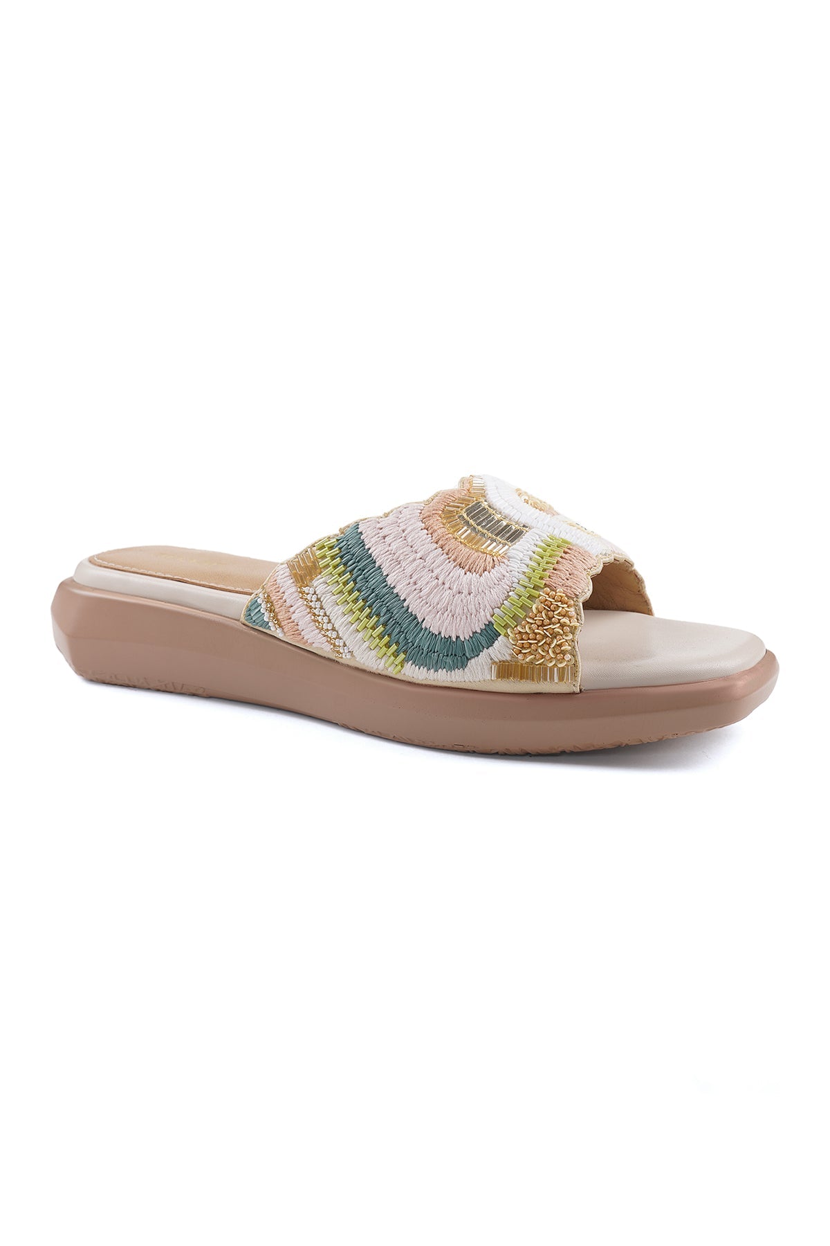 Coral Pop Flat Sandals