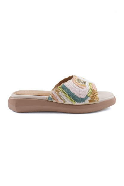 Coral Pop Flat Sandals