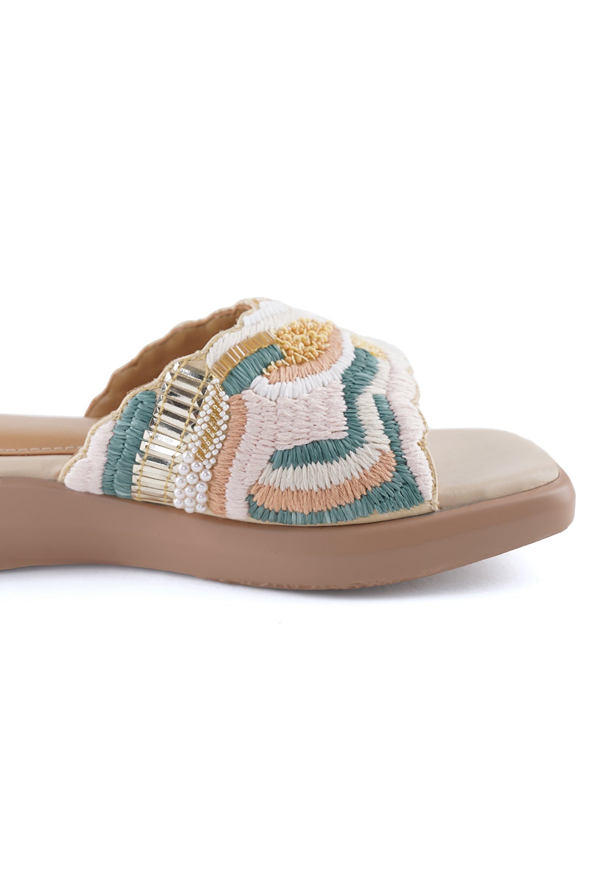 Coral Pop Flat Sandals