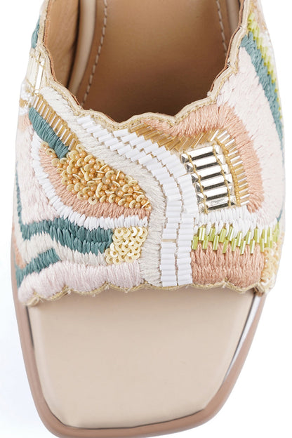 Coral Pop Flat Sandals