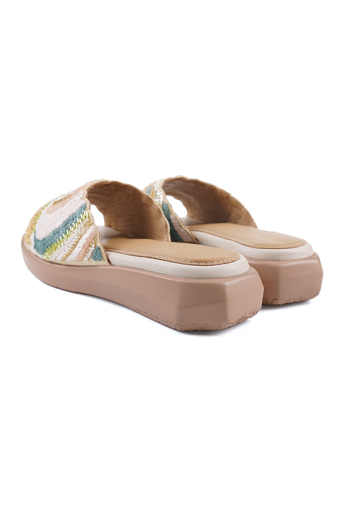 Coral Pop Flat Sandals