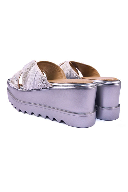 Silver Lining Wedge Sandals