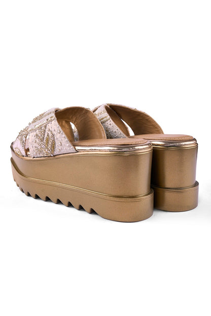 Gilded Age Wedge Sandals