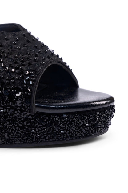 Black Tie Platform Sandals