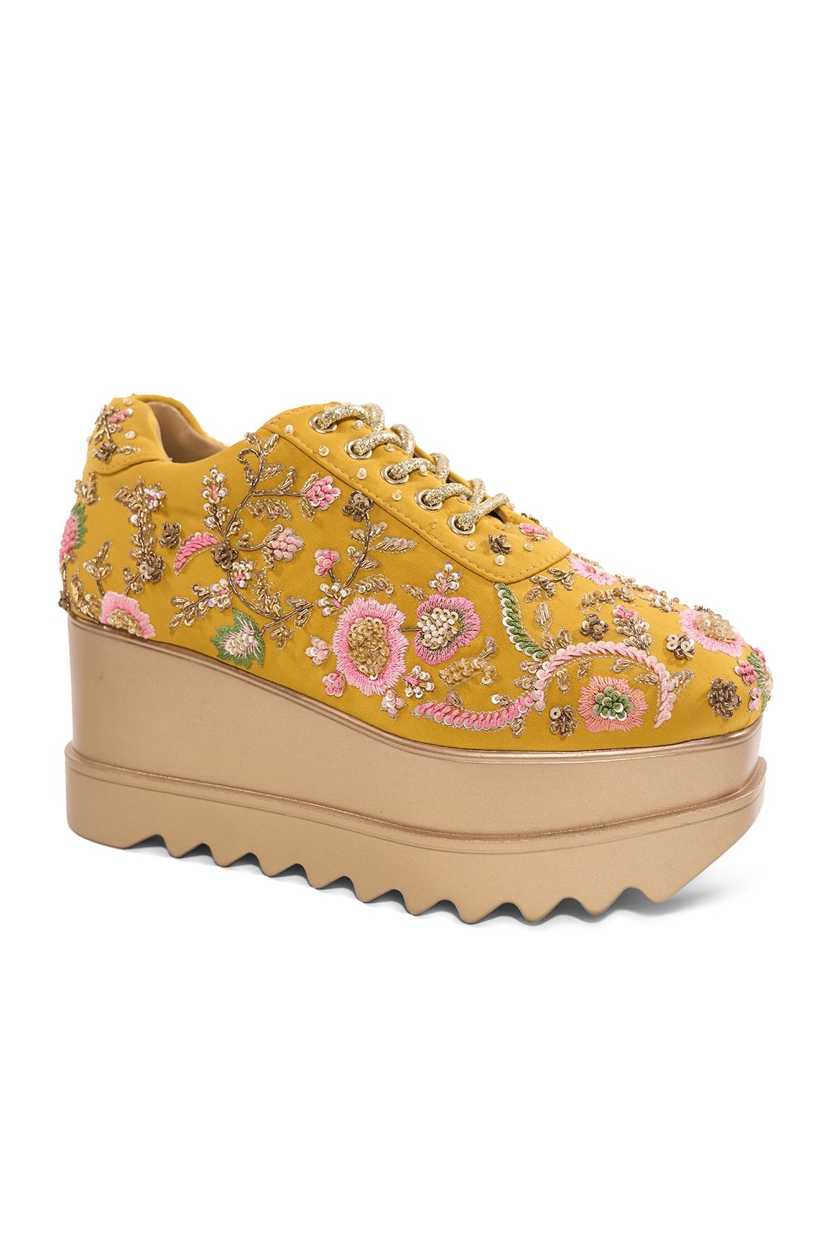 Sunshine Potli Wedge Sneakers