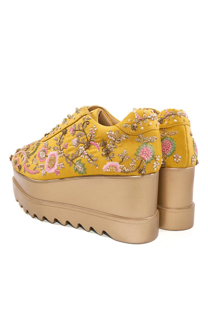 Sunshine Potli Wedge Sneakers