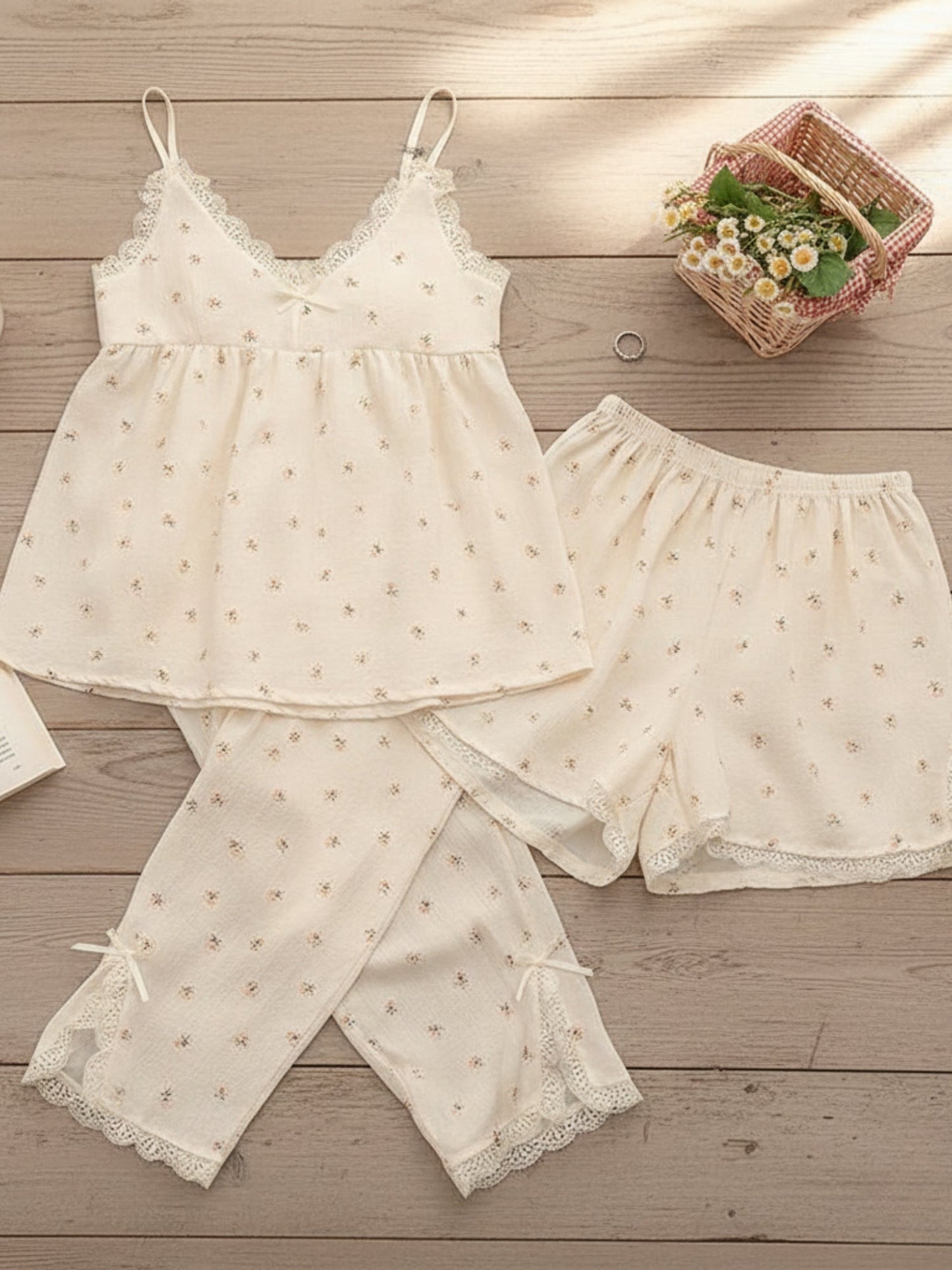Blossom Petite 3-Piece Cami Nightsuit Set