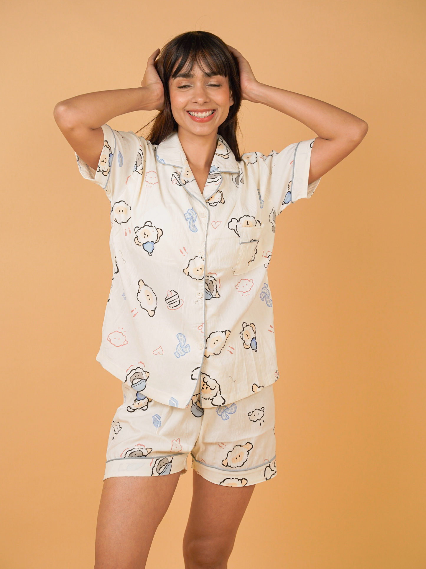 Cloud Teddy Dreamy Nightsuit Set