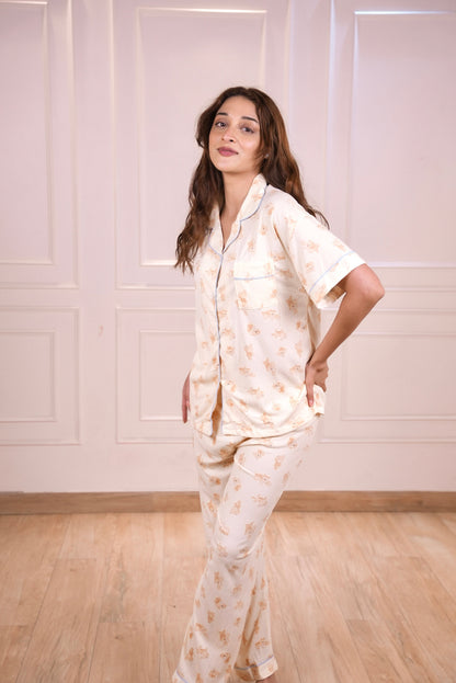 Soft Haven Cozy Bear 3 piece Nightsuit Set