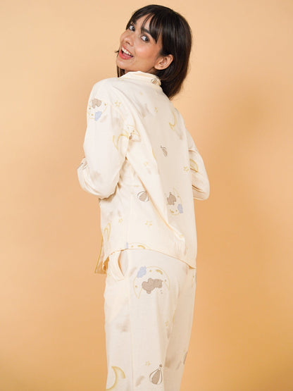 Lunar Dream Bubble-Cotton Nightsuit Set, Luna
