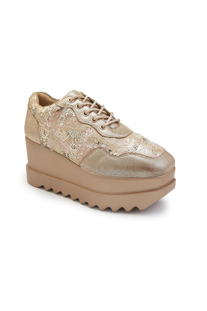 Cinnamon Sugar Wedge Sneakers