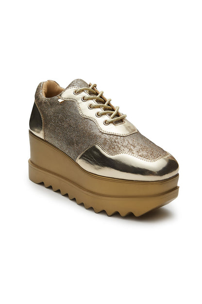 Metallic Mela Wedge Sneakers
