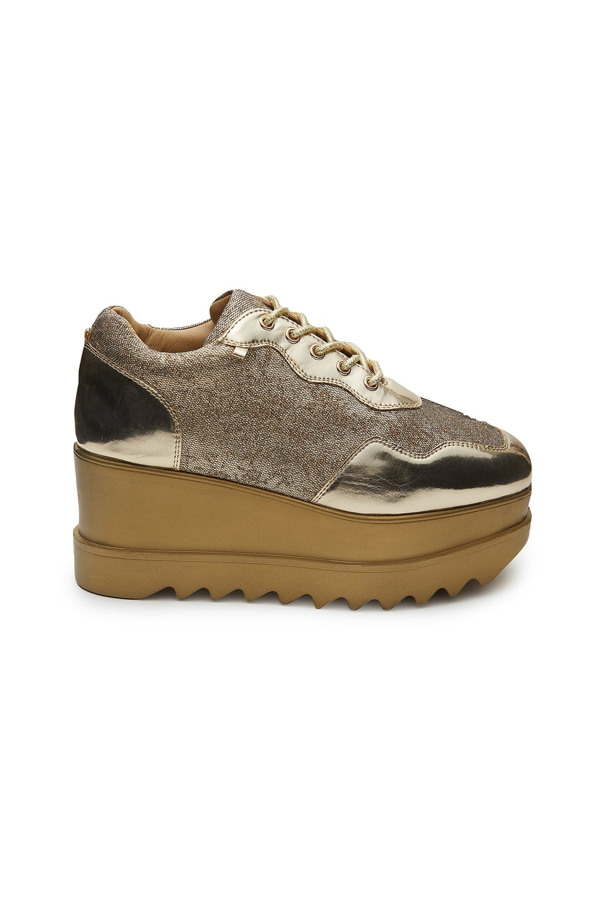 Metallic Mela Wedge Sneakers