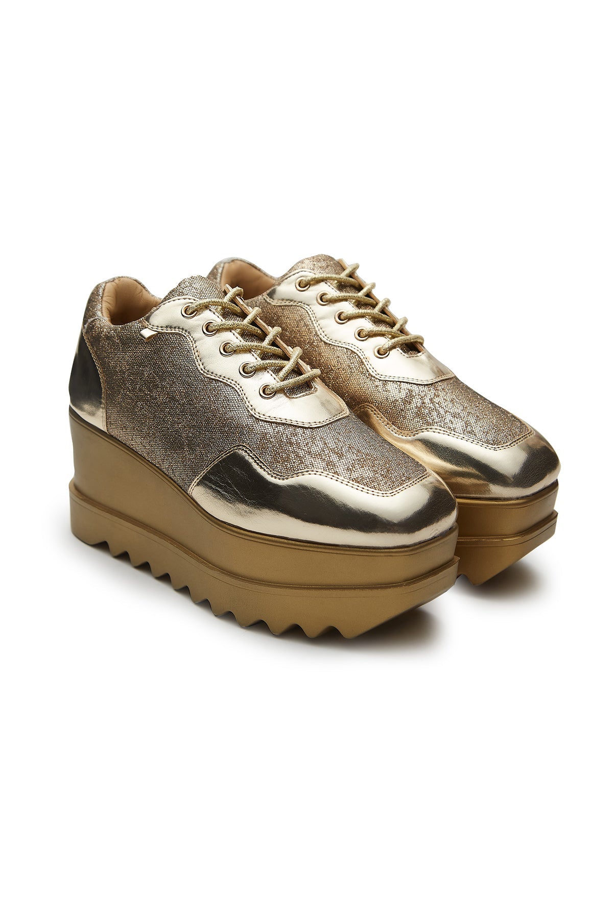 Metallic Mela Wedge Sneakers