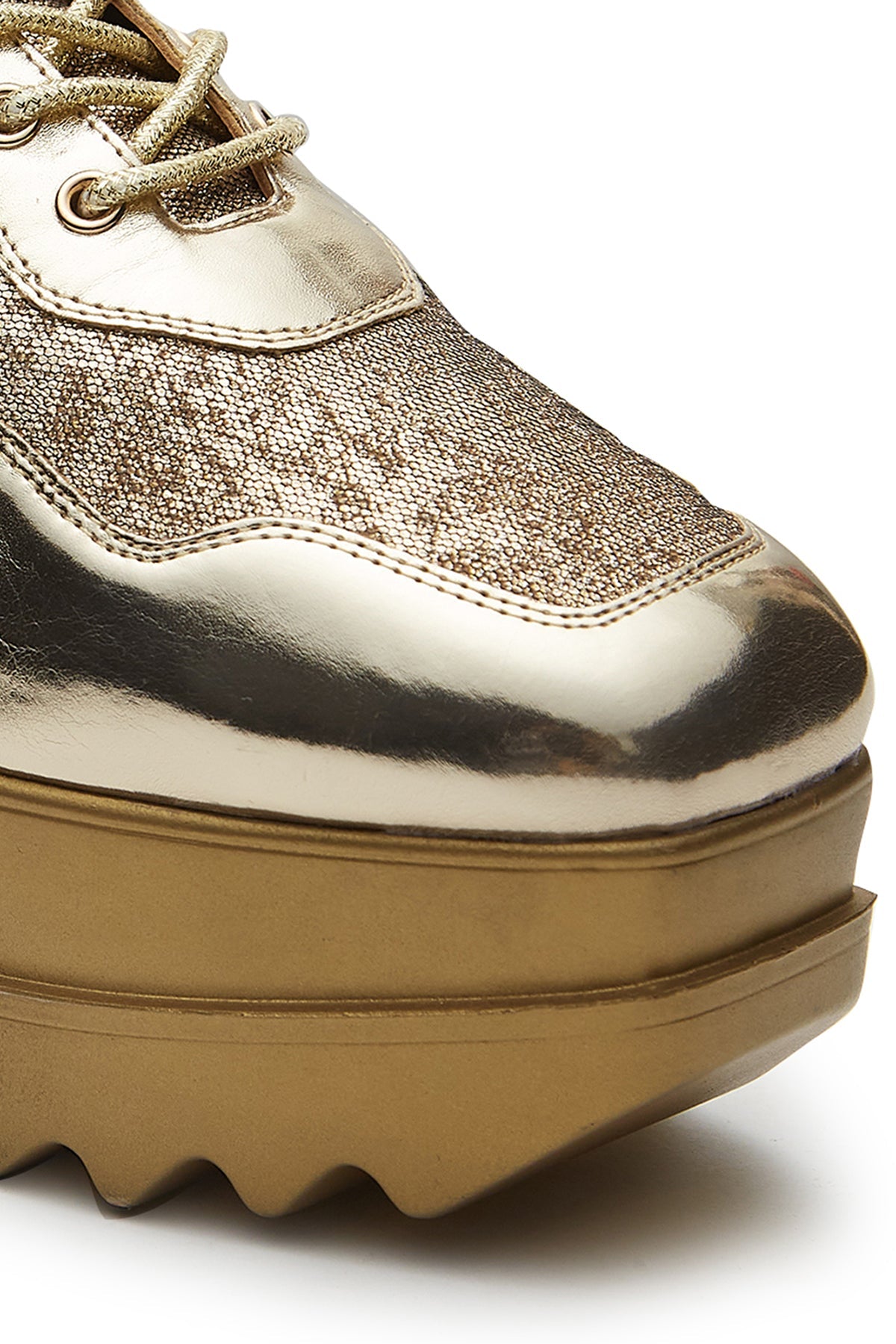 Metallic Mela Wedge Sneakers
