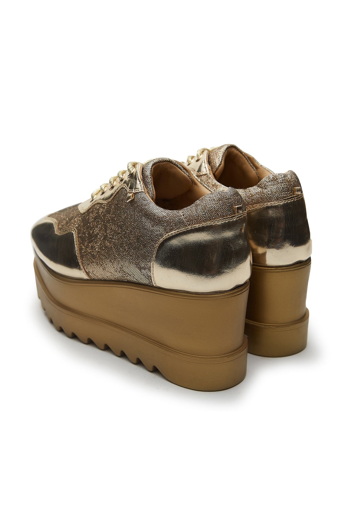 Metallic Mela Wedge Sneakers