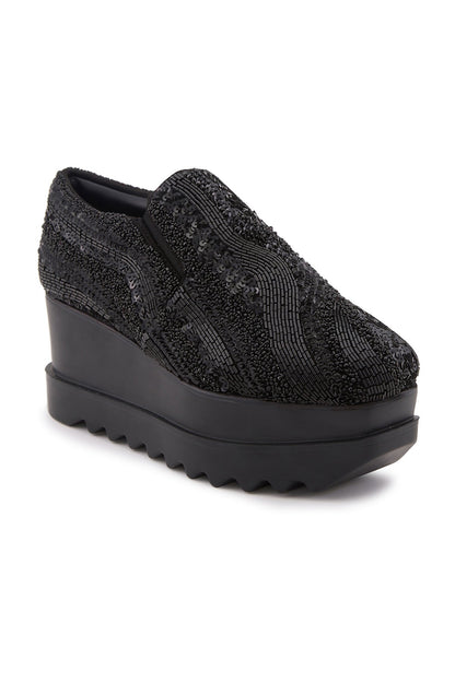 Midnight Magic Wedge Sneakers