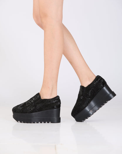 Midnight Magic Wedge Sneakers