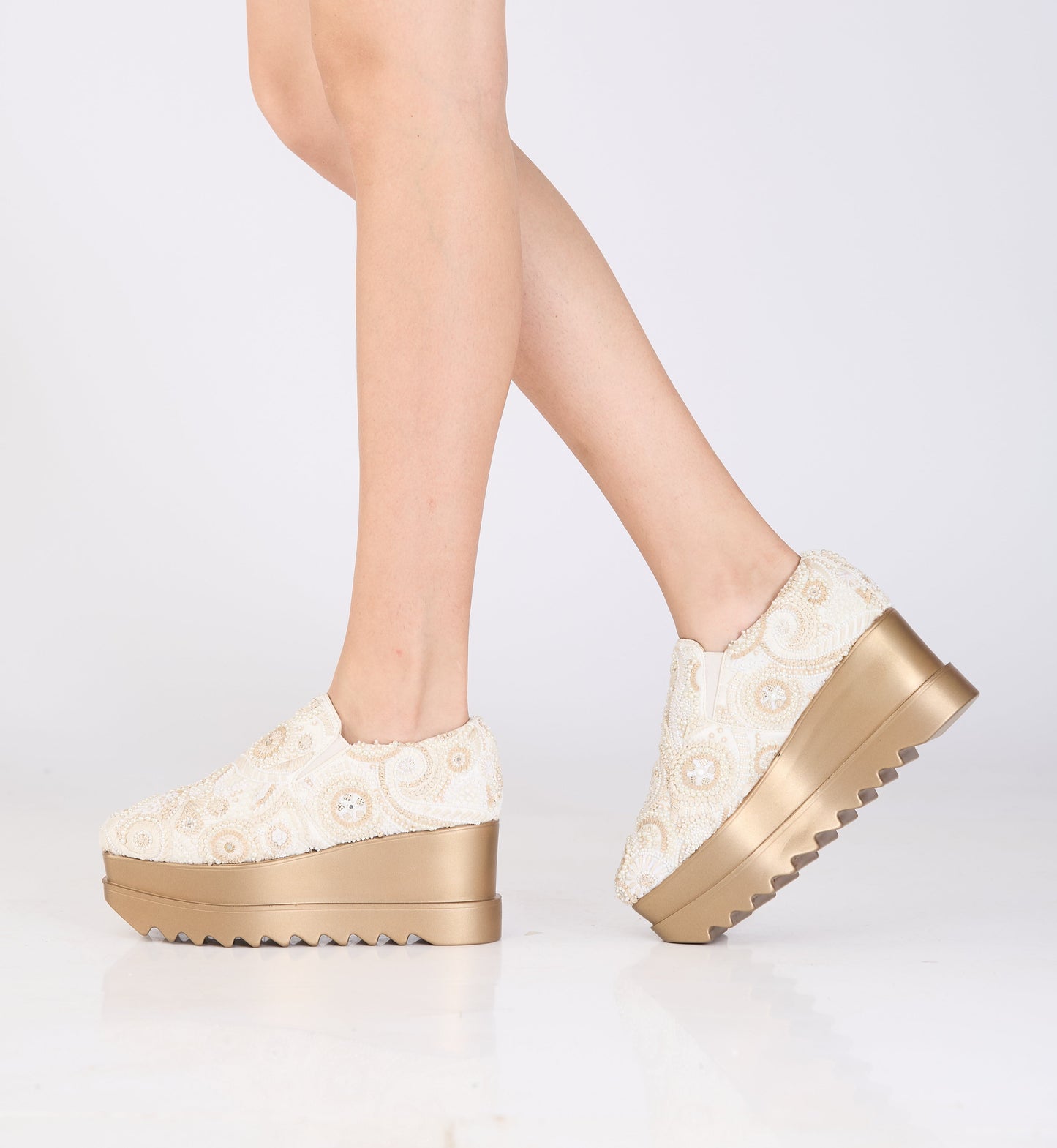 Royal Stitch Wedge Sneakers