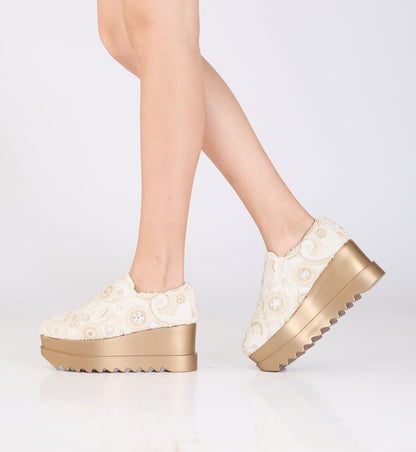 Royal Stitch Wedge Sneakers
