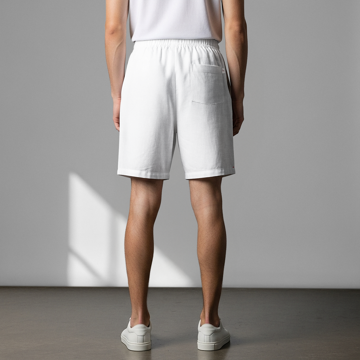 Men's Linen Blend Shorts - White