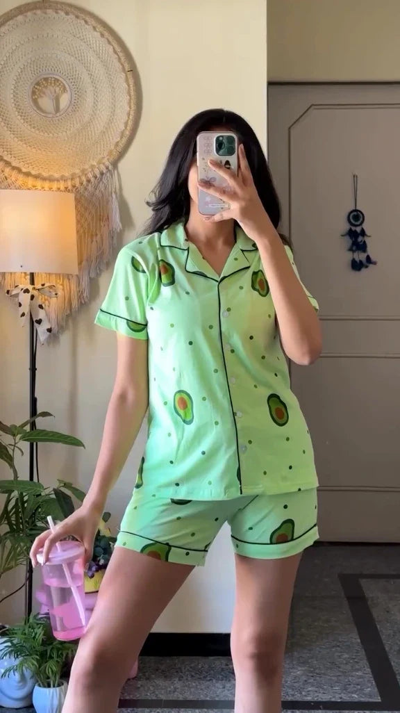 Avocado Shorts Set