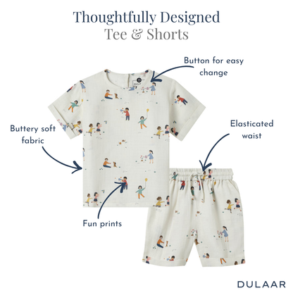 Organic Muslin Tee & Shorts Set