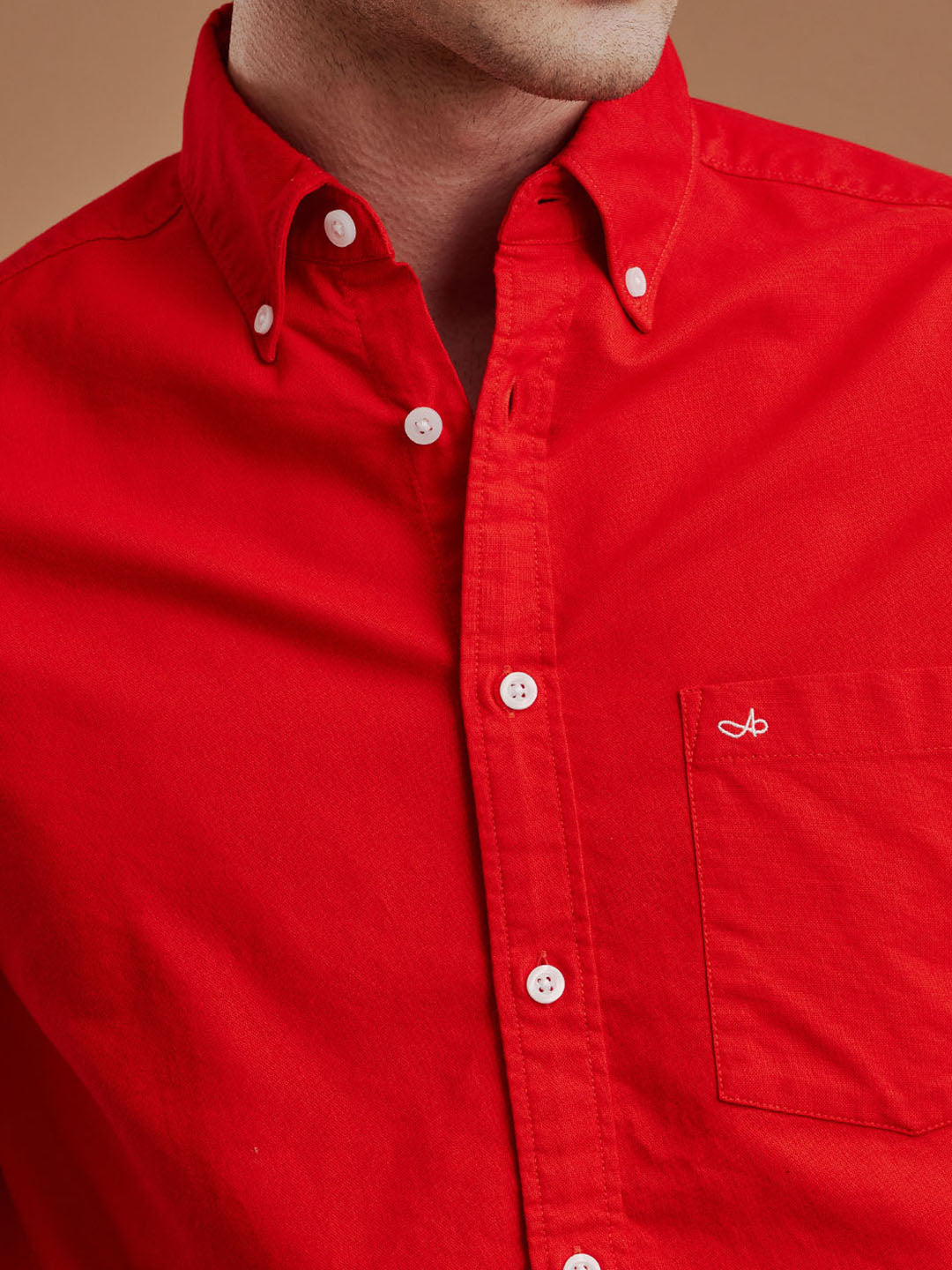 Aldeno Men Oxford Bright Red Casual Shirt (GALLY)