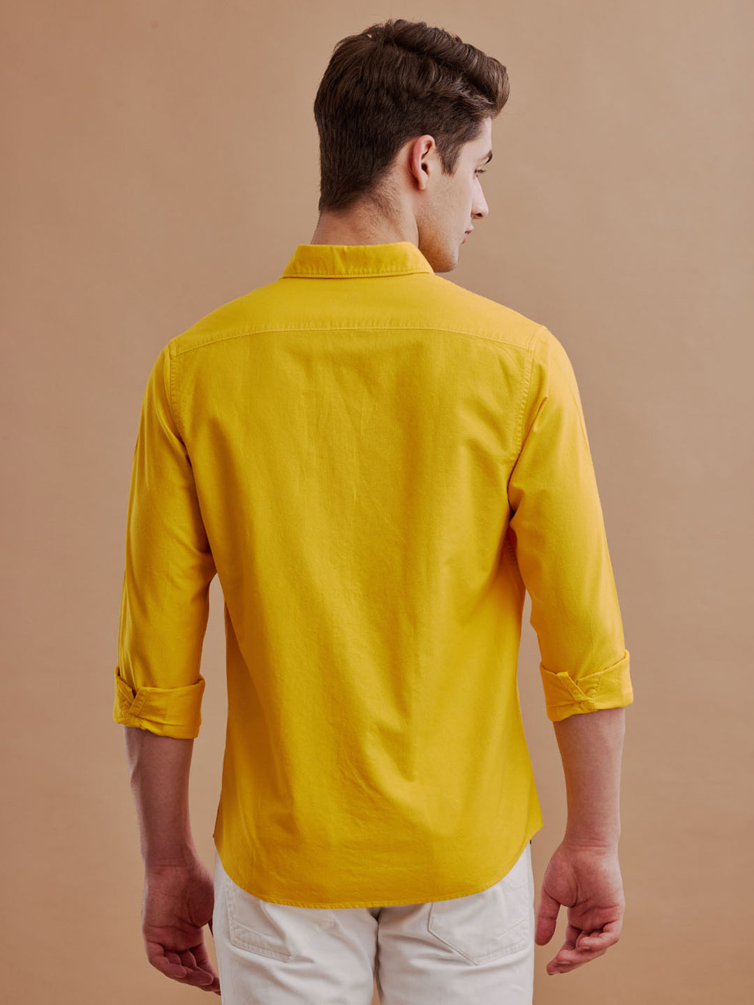 Aldeno Men Oxford Yellow Casual Shirt (GOLDY)