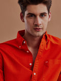 Aldeno Men Oxford Bright Orange Casual Shirt (GESTO)