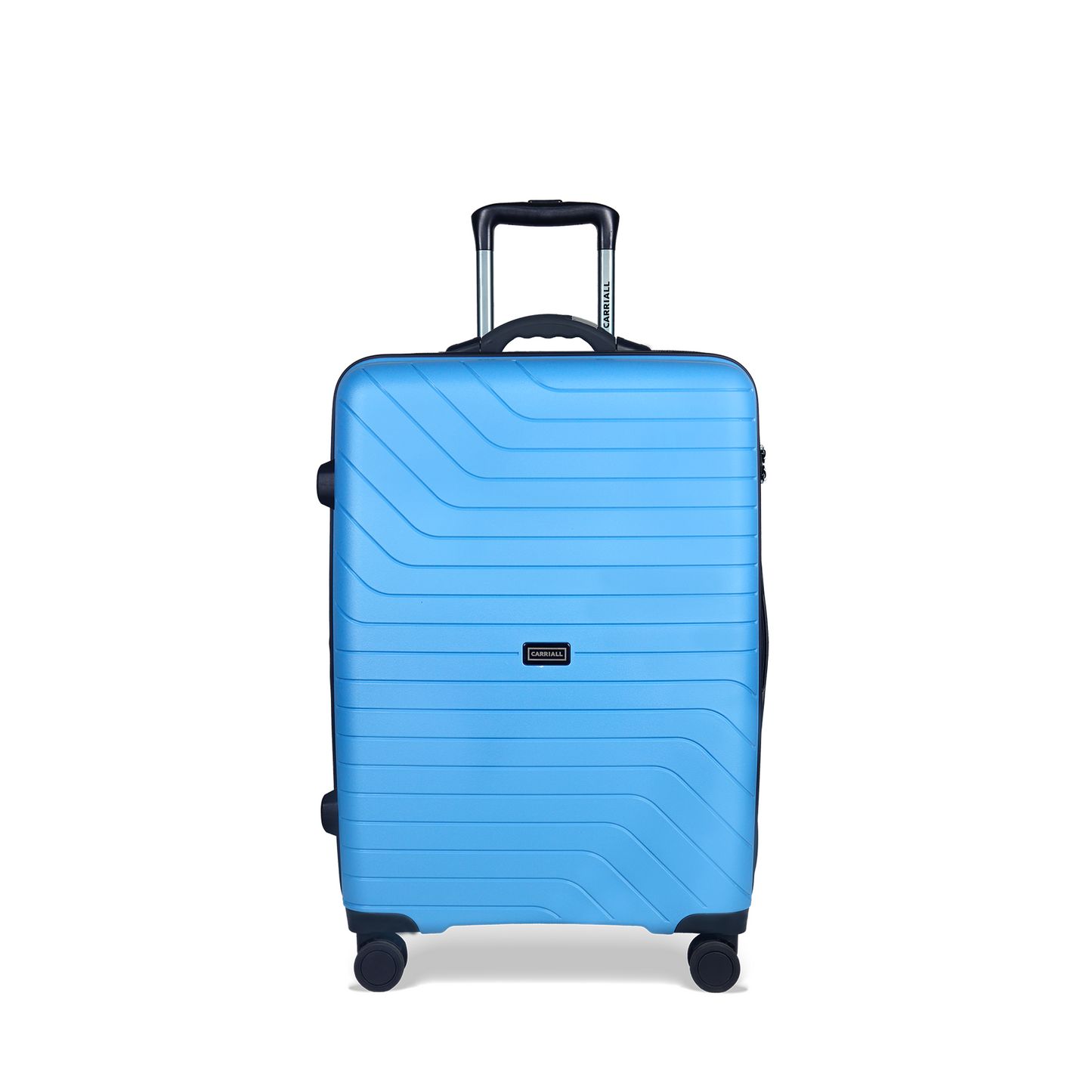 Carriall Groove Polypropylene (65 cm) Blue Smart Check-in Trolley Luggage with inbuilt Weighing Scale