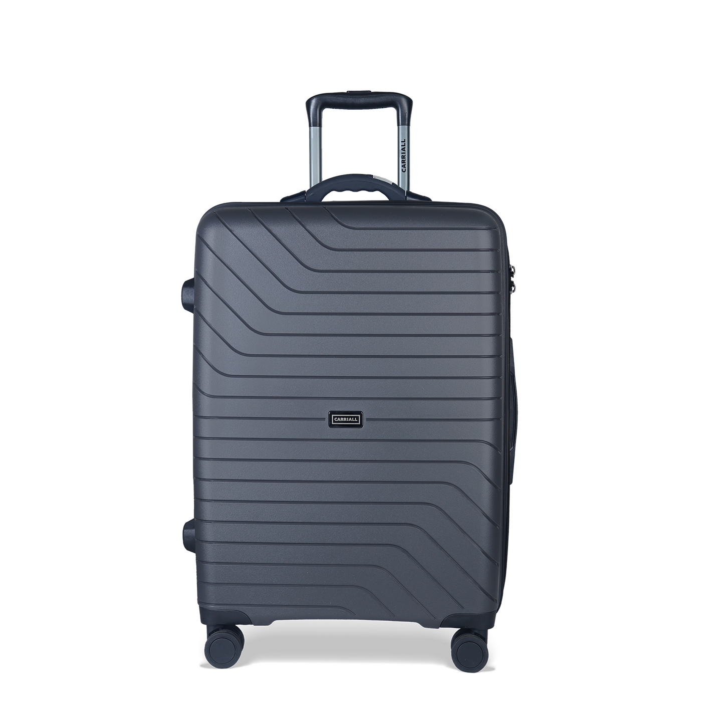 Carriall Groove Polypropylene (75 cm) Grey Smart Check-in Trolley Luggage with inbuilt Weighing Scale