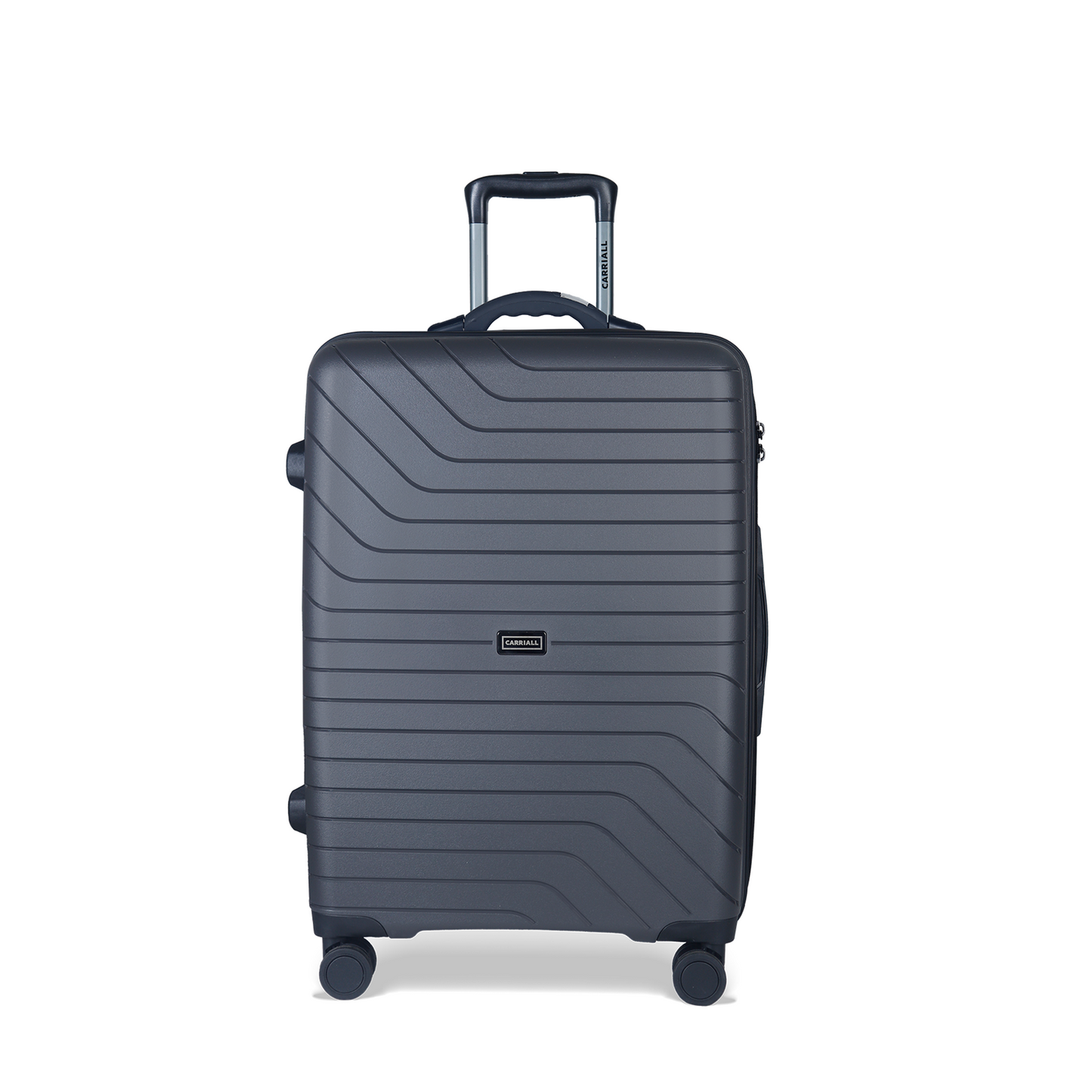 Carriall Groove Polypropylene (65 cm) Grey Smart Check-in Trolley Luggage with inbuilt Weighing Scale