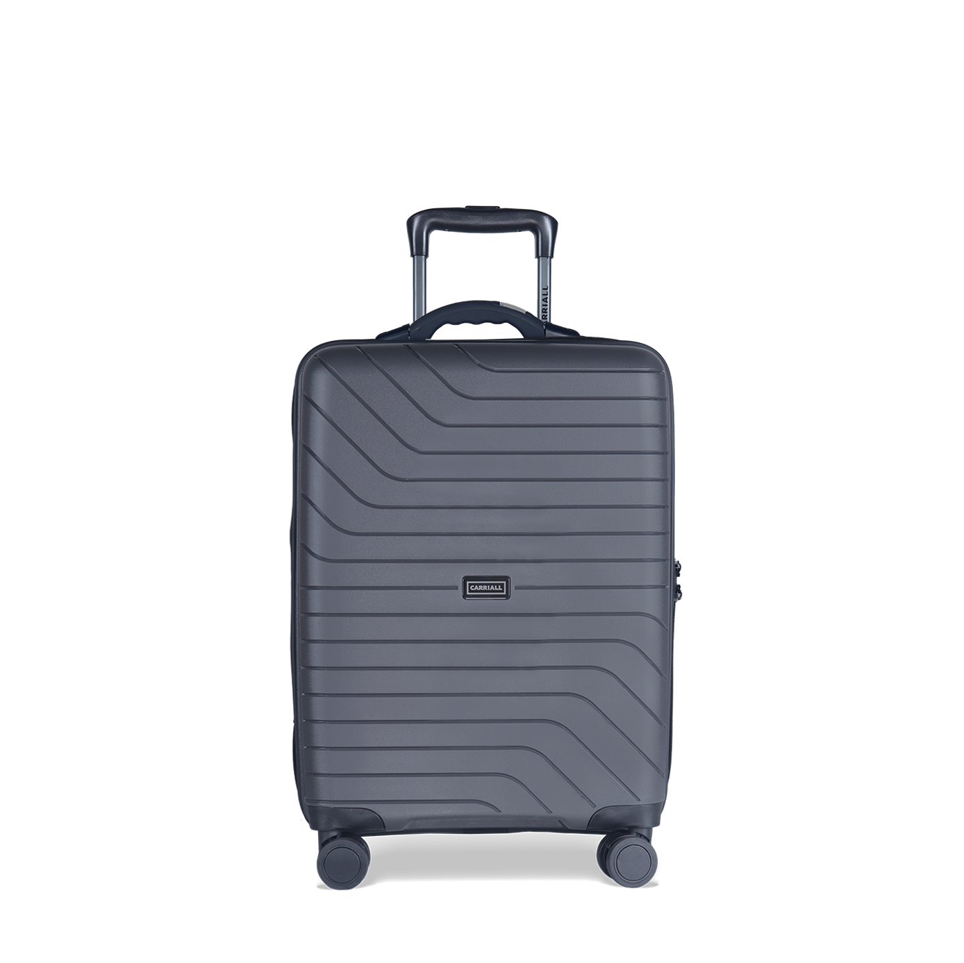 Carriall Groove Polypropylene (55 cm) Grey Smart cabin Luggage with inbuilt Weighing Scale
